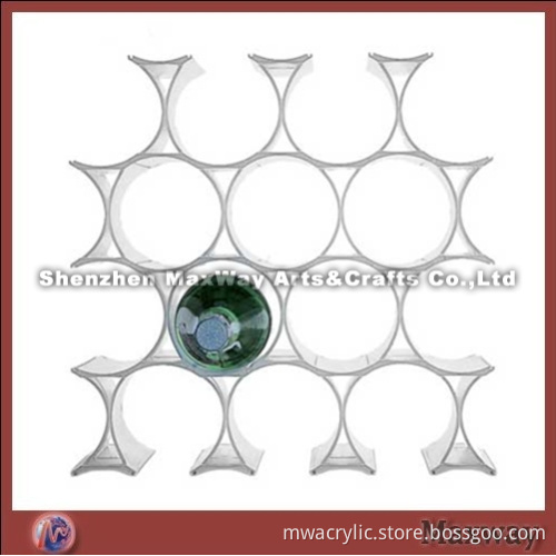 Transparent High Grade Stable Acrylic/Perspex Wine Holder/Display Rack
